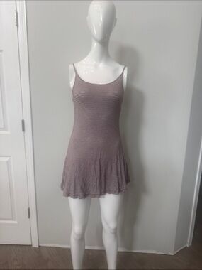 Striped Spaghetti Strap Swing Dress i
